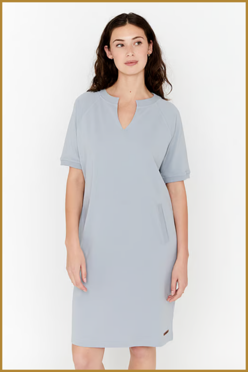 MSCW-Jurk Wild-Grey blue solid-MOS250017