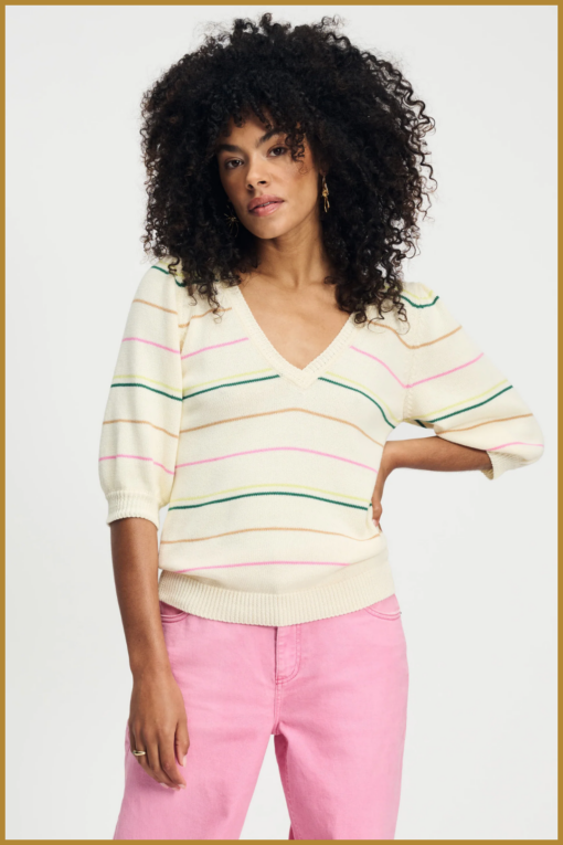 POM- triped muliti sp9120- beige
