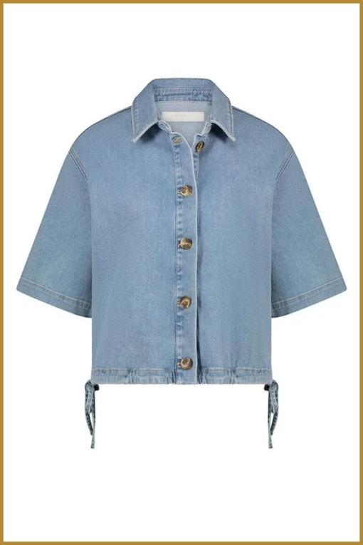 NUKUS-Jessie blouse-bleached denim-NUK250029