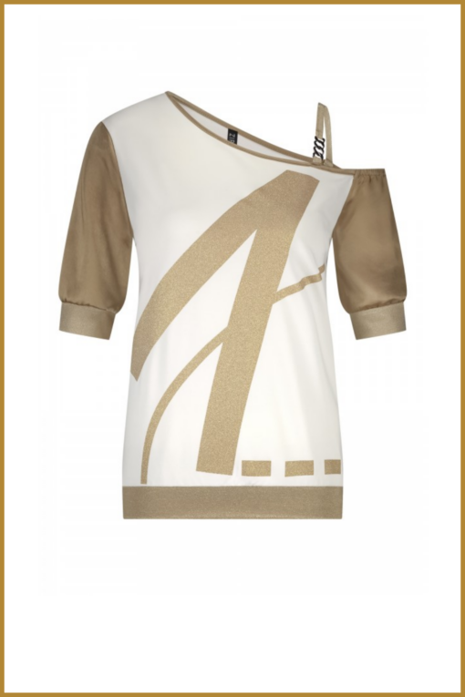 ZIP73- Top One Shoulder Gold-ZIP250002