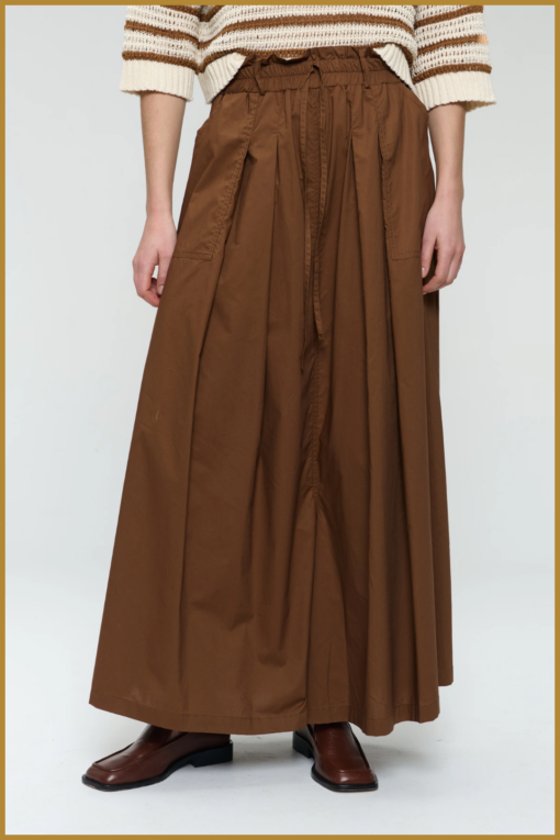JL- Rapa cotton pants bruin-JAN250020