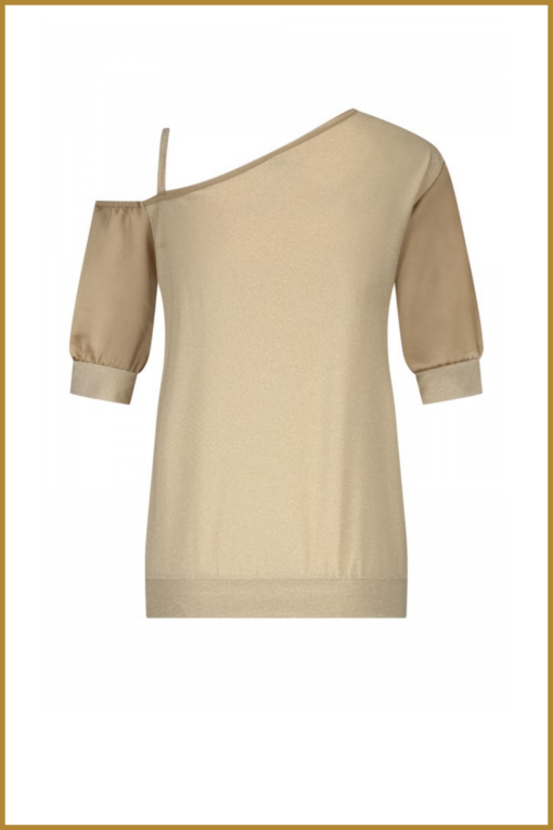 ZIP73- Top One Shoulder Gold-ZIP250002 - Afbeelding 2