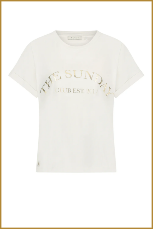 NUKUS-Meike Shirt The Sunday offwhite gold-NUK250060 - Afbeelding 2