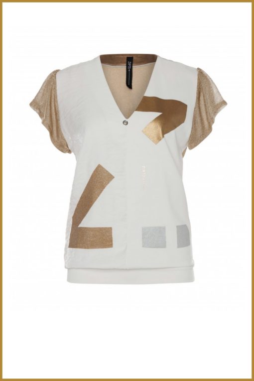 ZIP73-Top 2-Half Gold/Off-white -ZIP250007