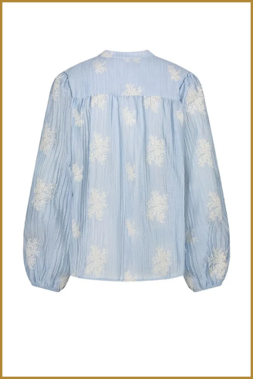 NUKUS-Daan blouse-sky-NUK250027 - Afbeelding 2