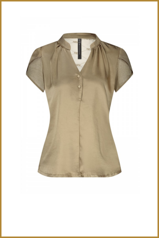 ZIP73-Top Tulip Sleeve Mesh Gold-ZIP250004