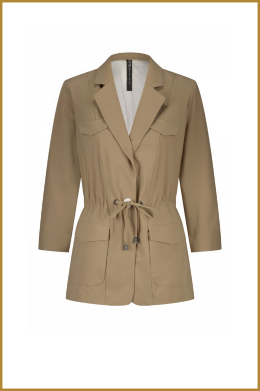 ZIP73-Blazer Drawstring Caramel -ZIP250001