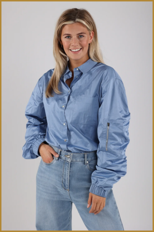 NUKUS-Quirine Blouse blauw