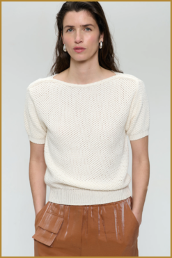 JL-Cotton knit top offwhite-JAN250019