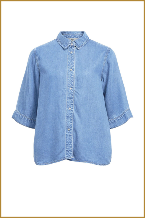 OBJECT-objframe 2/4 denim top-OBJ250031 - Afbeelding 2