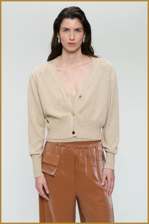 L- Lurex shiny vest 25011 gols-JAN250011