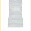 NUKUS- Stefania Singlet Stripes offwhite blauw-NUK250101