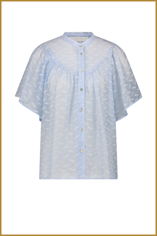 NUKUS-Bianca blouse-sky-NUK250028 - Afbeelding 2