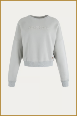 MSCW-Sweater Jesse-Pebble solid-MOS250031