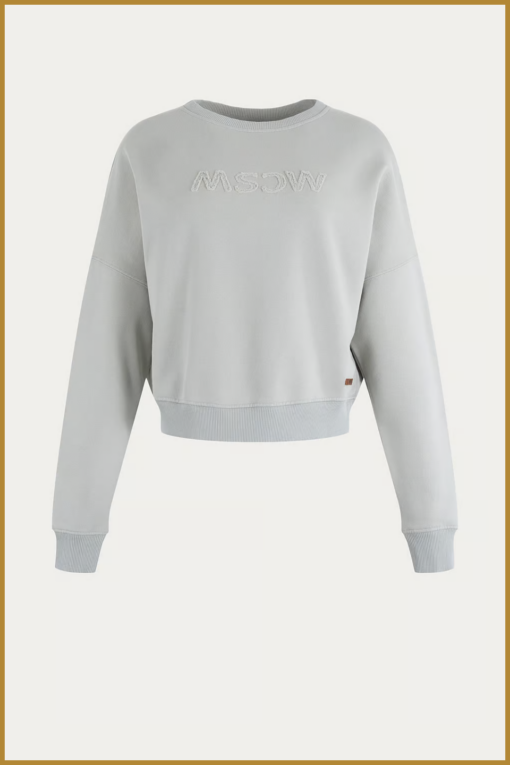 MSCW-Sweater Jesse-Pebble solid-MOS250031