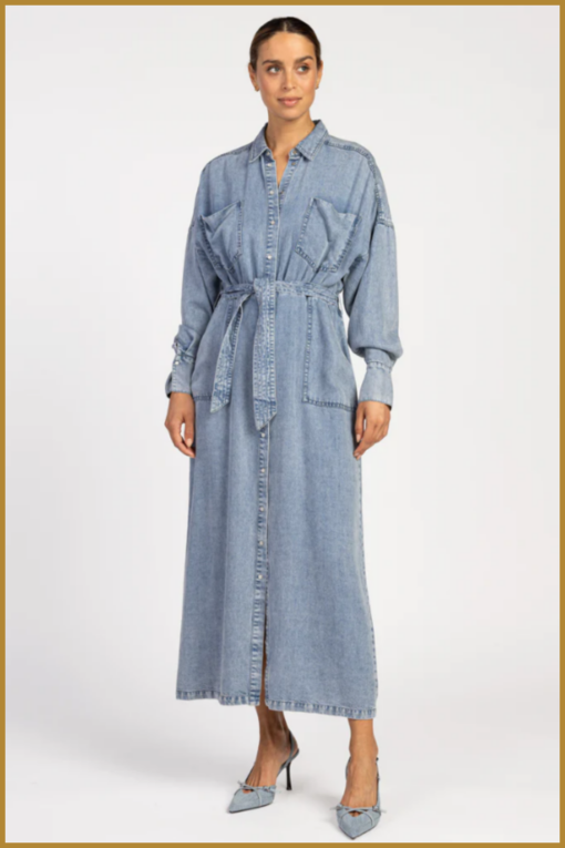 AAIKO-Dress Dilien-Denimblue-AAI250013