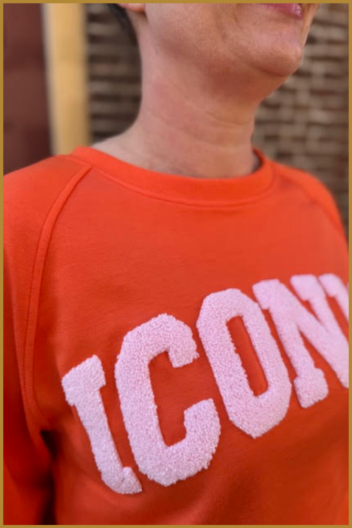 INUz-Sweater Icon oranje-INU250121 - Afbeelding 2