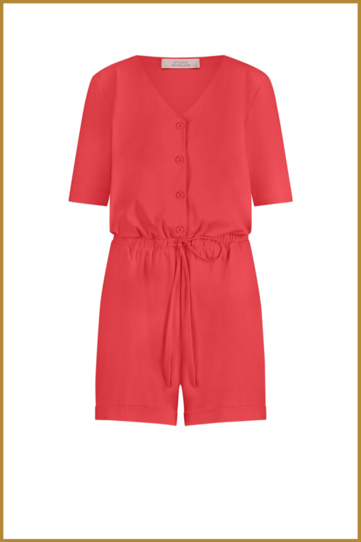 STUDIO ANNELOES-Harpely playsuit coral-STU250044 - Afbeelding 2