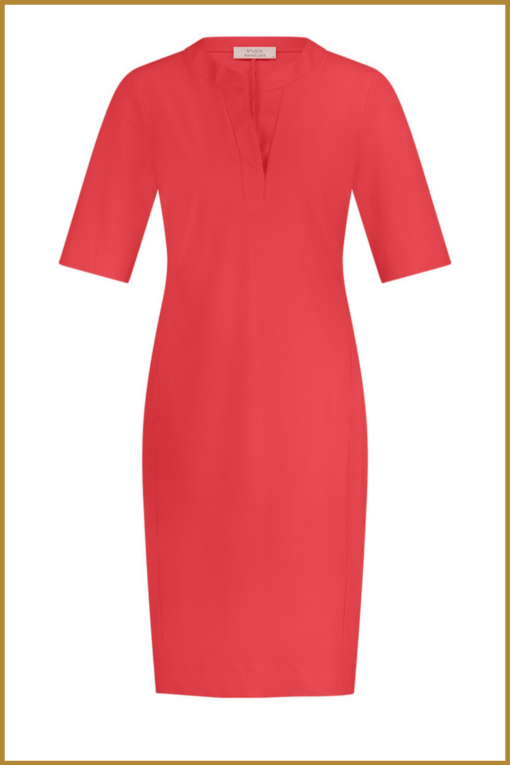 STUDIO ANNELOES -Simplicity ssl dress cral red-STU250045 - Afbeelding 2