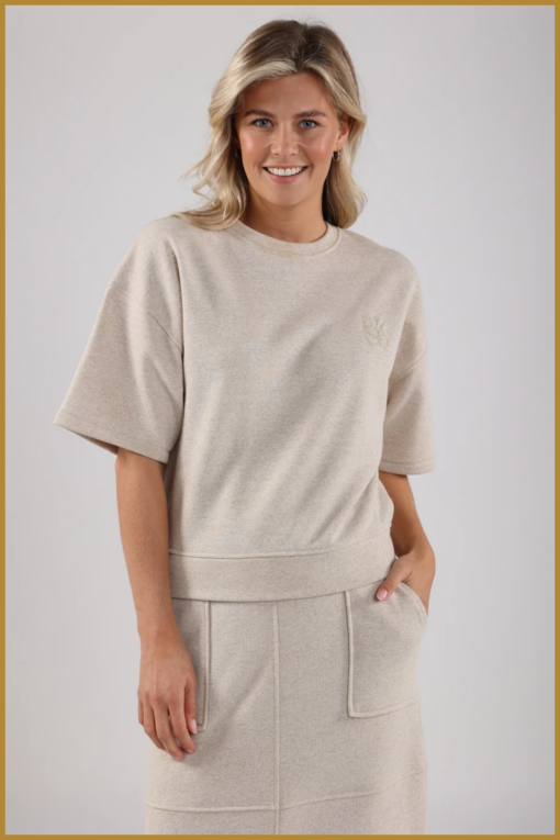 NUKUS-Lotte sweat-sand-NUK250042