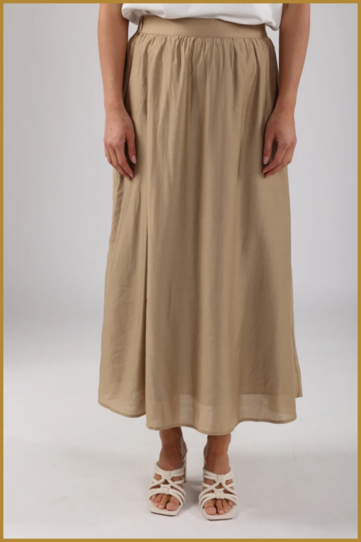 NUKUS-Floortje skirt-camel-NUK250048