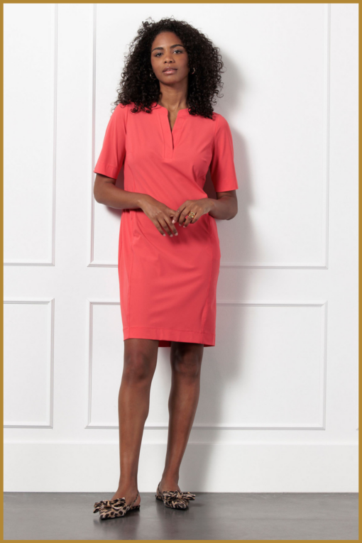 STUDIO ANNELOES -Simplicity ssl dress cral red-STU250045