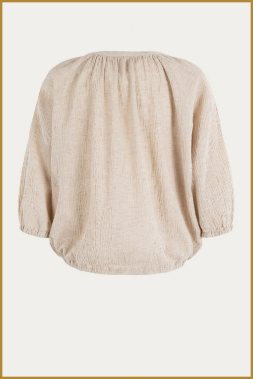 MSCW-Blouse Kathy-Sand solid-MOS250004 - Afbeelding 2