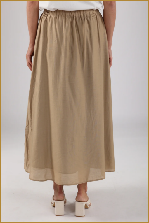 NUKUS-Floortje skirt-camel-NUK250048 - Afbeelding 2