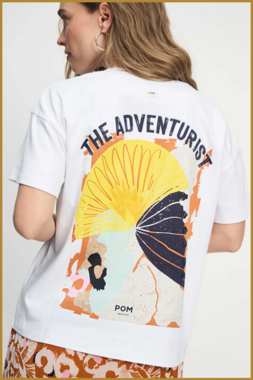 POM- Tshirt adventurist wit-POM250062