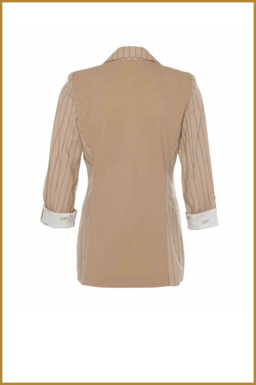 ZIP73-  Blazer Pinstripe Caramel -ZIP250003 - Afbeelding 2