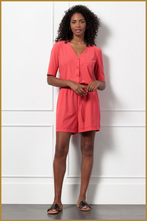 STUDIO ANNELOES-Harpely playsuit coral-STU250044