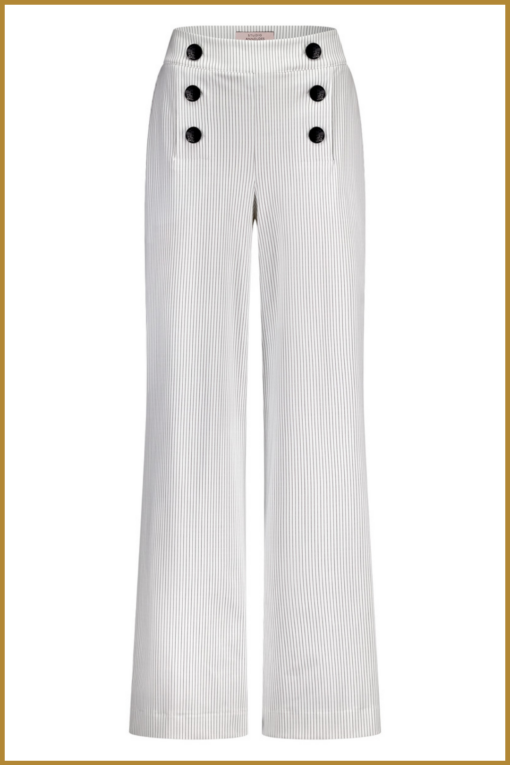 STUDIO ANELOES-Lexie sailor pinstripe -wit-STU250051 - Afbeelding 2