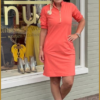 INUZ- Jurk Lisa koraal -BHA250054