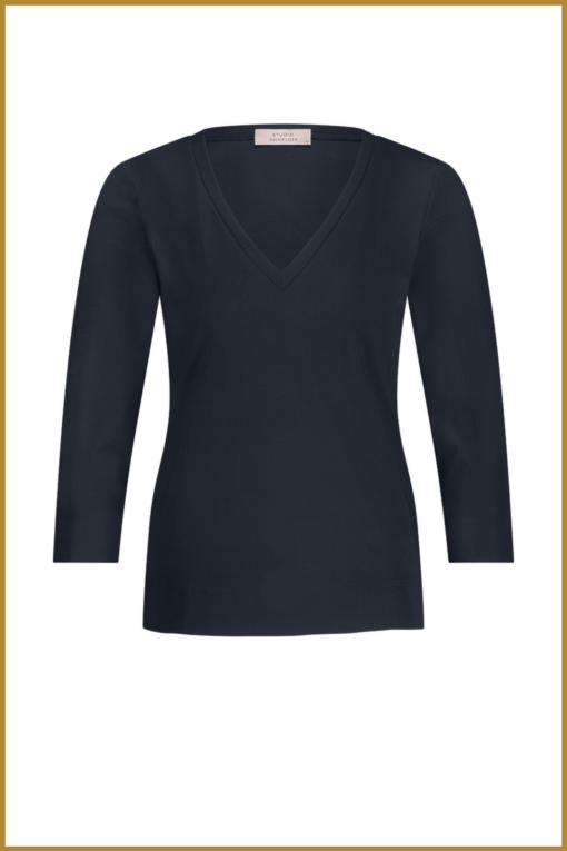 STUDIO ANNELOES- Emma top blauw-STU250056 - Afbeelding 2