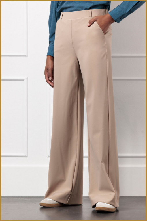 Studio Anneloes damesbroek latte bonded – Lexie bonded trousers