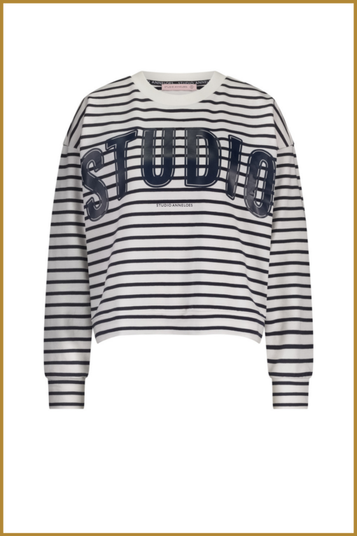 STUDIO ANNELOES Puck sweater blauw STU250064 - Afbeelding 2