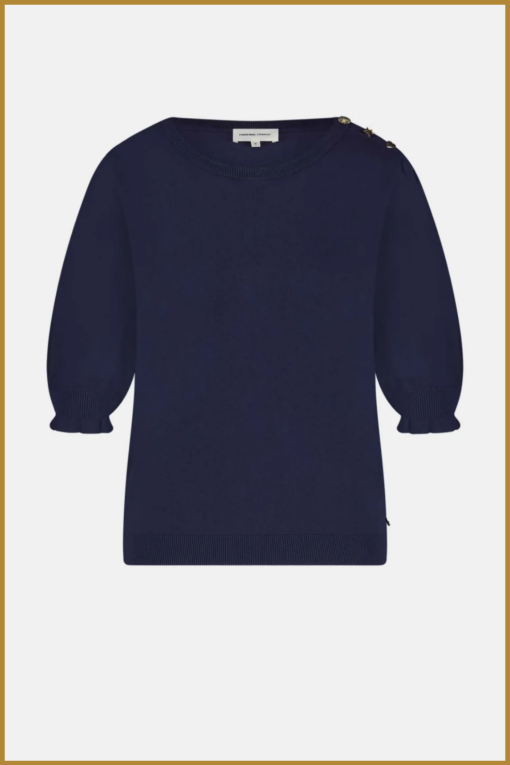 FABIENNE-Molly Short Sleeve Pullover blauw-FAB250039 - Afbeelding 2