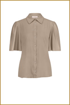 Alternative view of STUDIO ANNELOES-Poppy butterfly blouse latte-STU250052