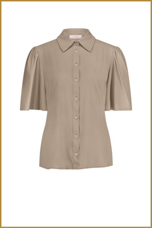 STUDIO ANNELOES- Poppy butterfly blouse latte-STU250052 - Afbeelding 2