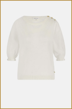 Alternative view of FABIENNE CHAPOT- Molly Short Sleeve Pullover cosy white-FAB250038