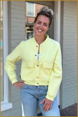 INUZ- Bomber linnen geel -INU250135