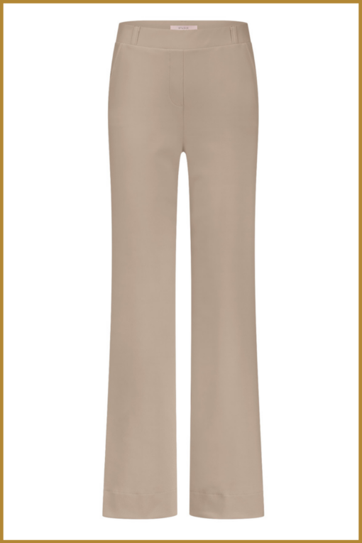 STUDIO ANNELOES-Lexie bonded trousers latte STU250058 - Afbeelding 2