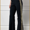 Studio Anneloes Nola Tape Flair Trousers Dark Blue