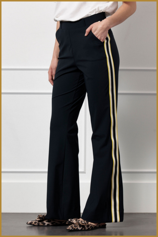 STUDIO ANNELOES-Nola stripe trousers dark blue-STU250053