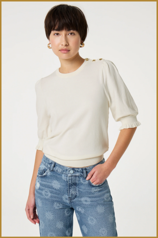 FABIENNE CHAPOT- Molly Short Sleeve Pullover cosy white