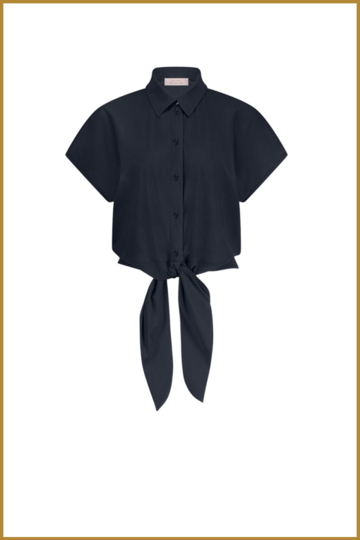 STUDIO ANNELOES- Lena blouse blauw-STU250057 - Afbeelding 2