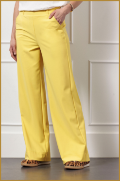 STUDIO ANNELOES-  Lexie bonded trousers geel-STU250046