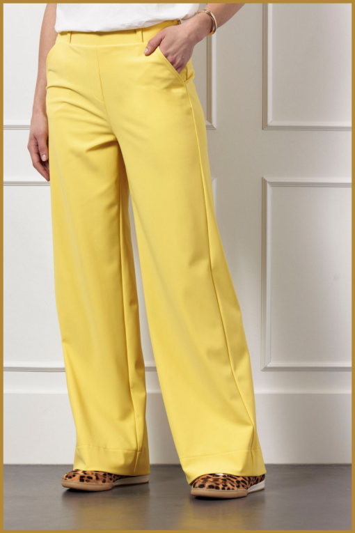 STUDIO ANNELOES-  Lexie bonded trousers geel-STU250046