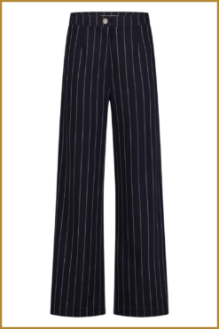 Alternative view of STUDIO ANNELOES - Holly gold pinstripe trousers blauw -STU240329