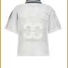 CO COUTURE -CocoCC Mesh Polo Tee blauw-COC250007